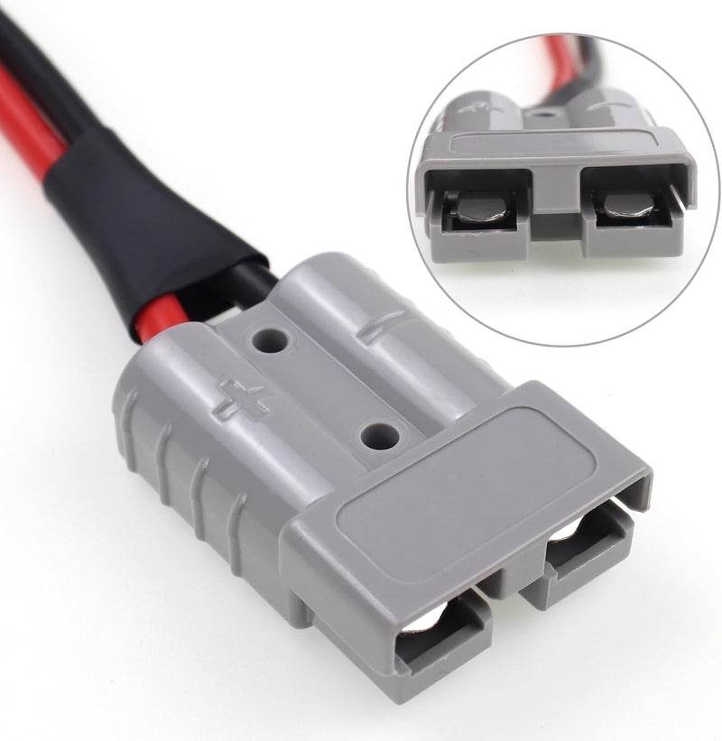 Bumbesti Bumbesi 50A 2FT Battery Quick Connect Disconnect Plug Jumper 10AWG Cables Connectors for Anderson Connector Plug One-to-One Customization Power Forklift Connector - Image 4